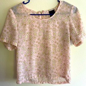 Floral Slightly See Through Blouse